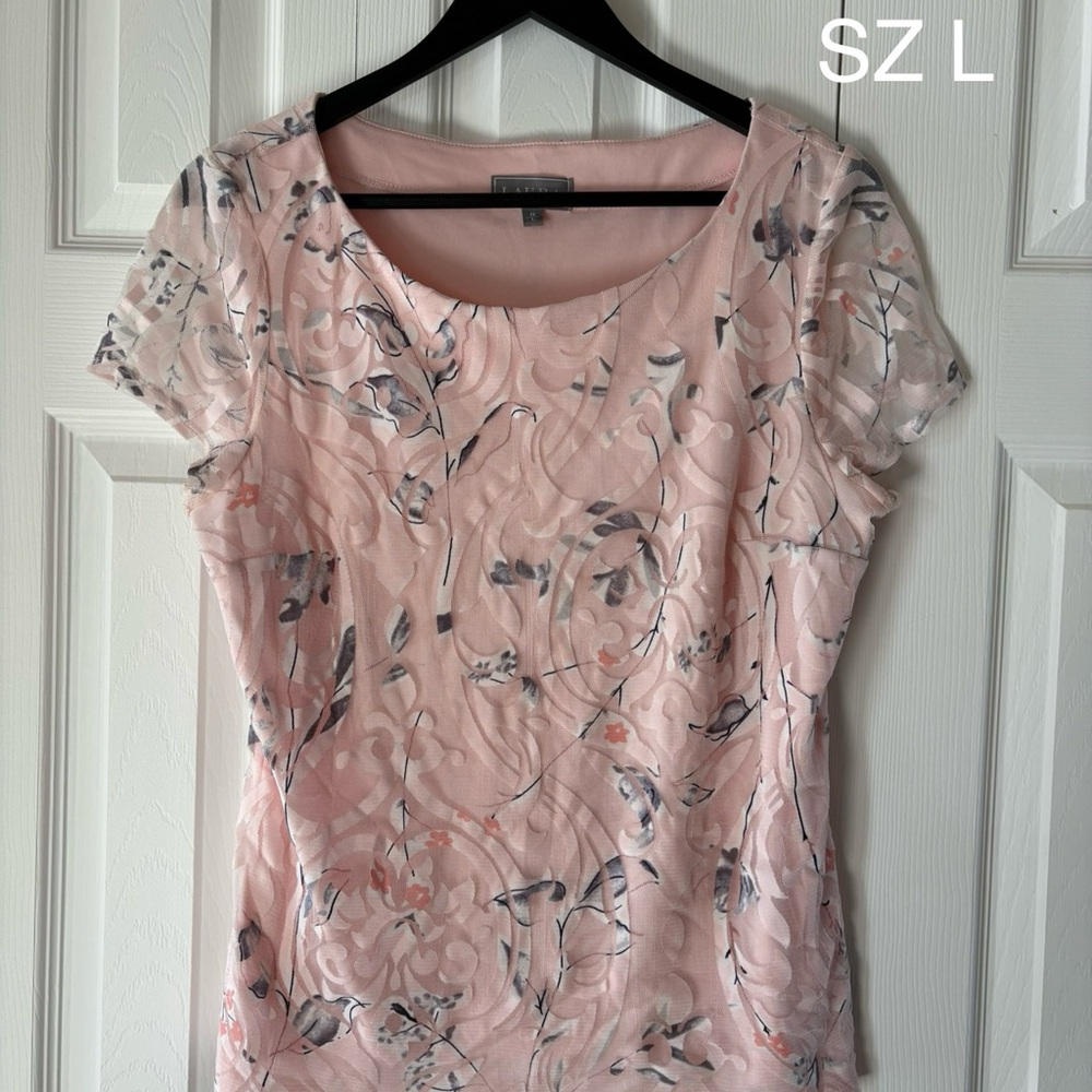 Laura Pink Fitted Embellished Blouse